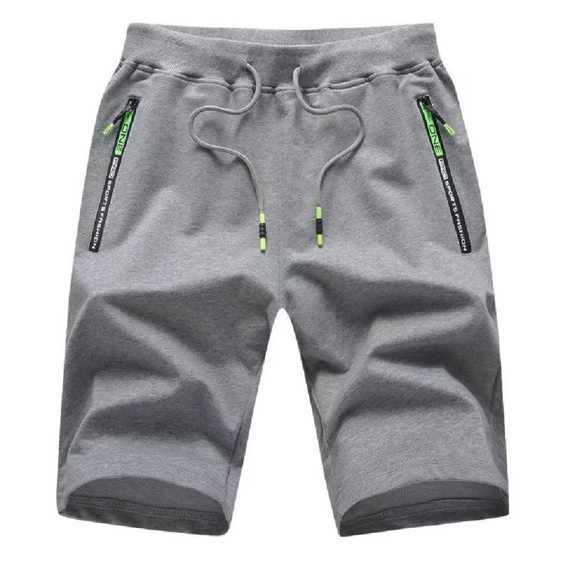 Tansozer Men's Casual Shorts Elastic Waist Comfy Workout Shorts Drawstring Summer Jogger Shorts with Zipper Pockets (Dark Gray, Large) - Image 1